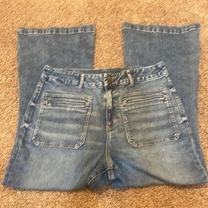 American Eagle curvy super hi-rise flare jeans 16 short